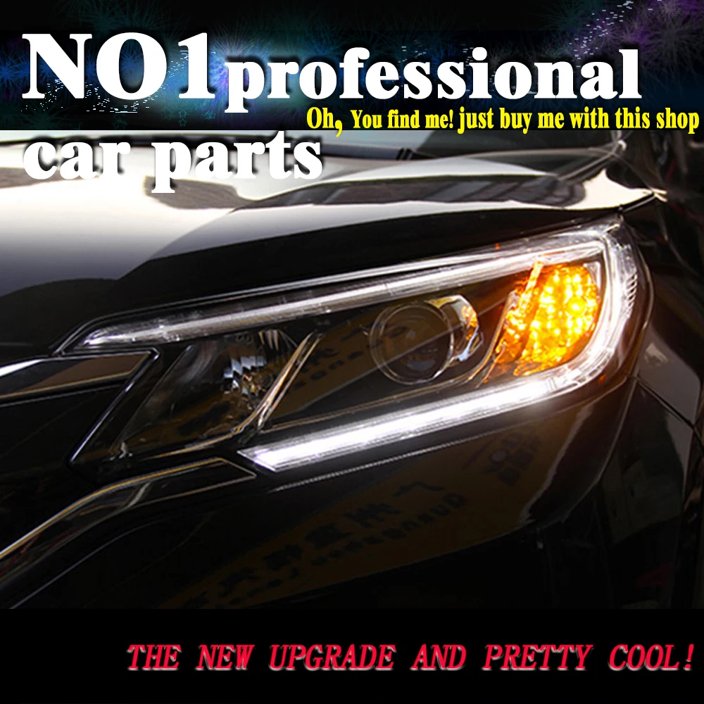 

car accessories Headlight For Honda CR-V CRV headlights 2015 2016 head lamp LED DRL front light Bi-Xenon Lens xenon HID