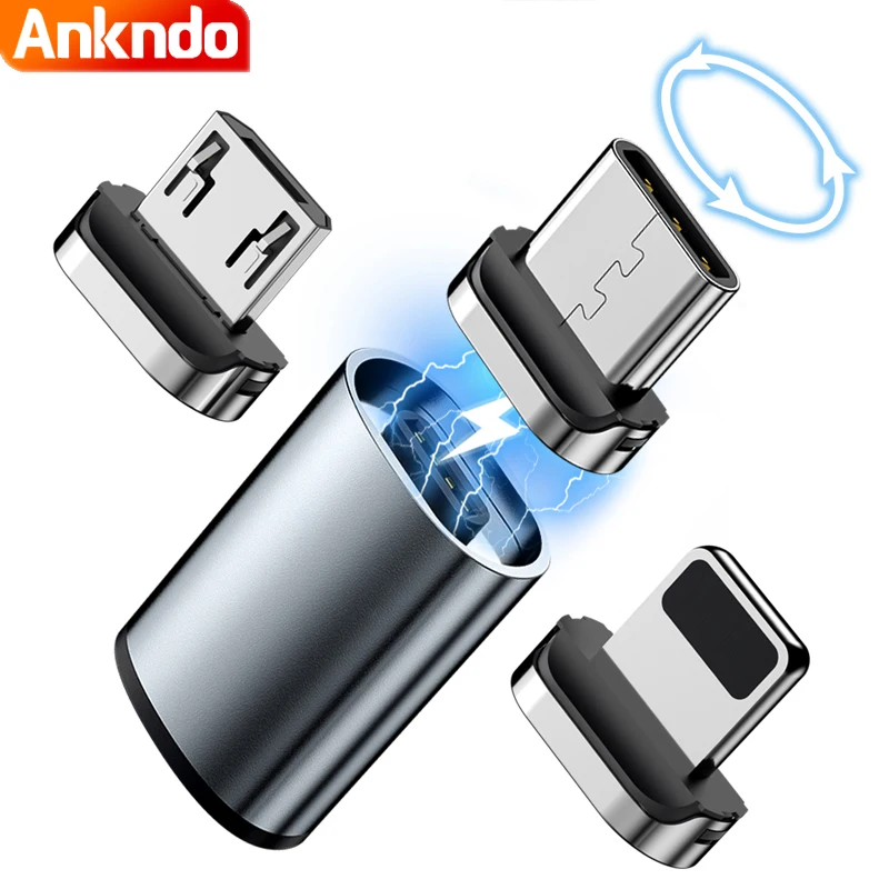 Micro USB Type C Cable Convert Plug Magnetic Cable Adapter Magnetic Charger Cable Connector Mobile Phone Charging Converter