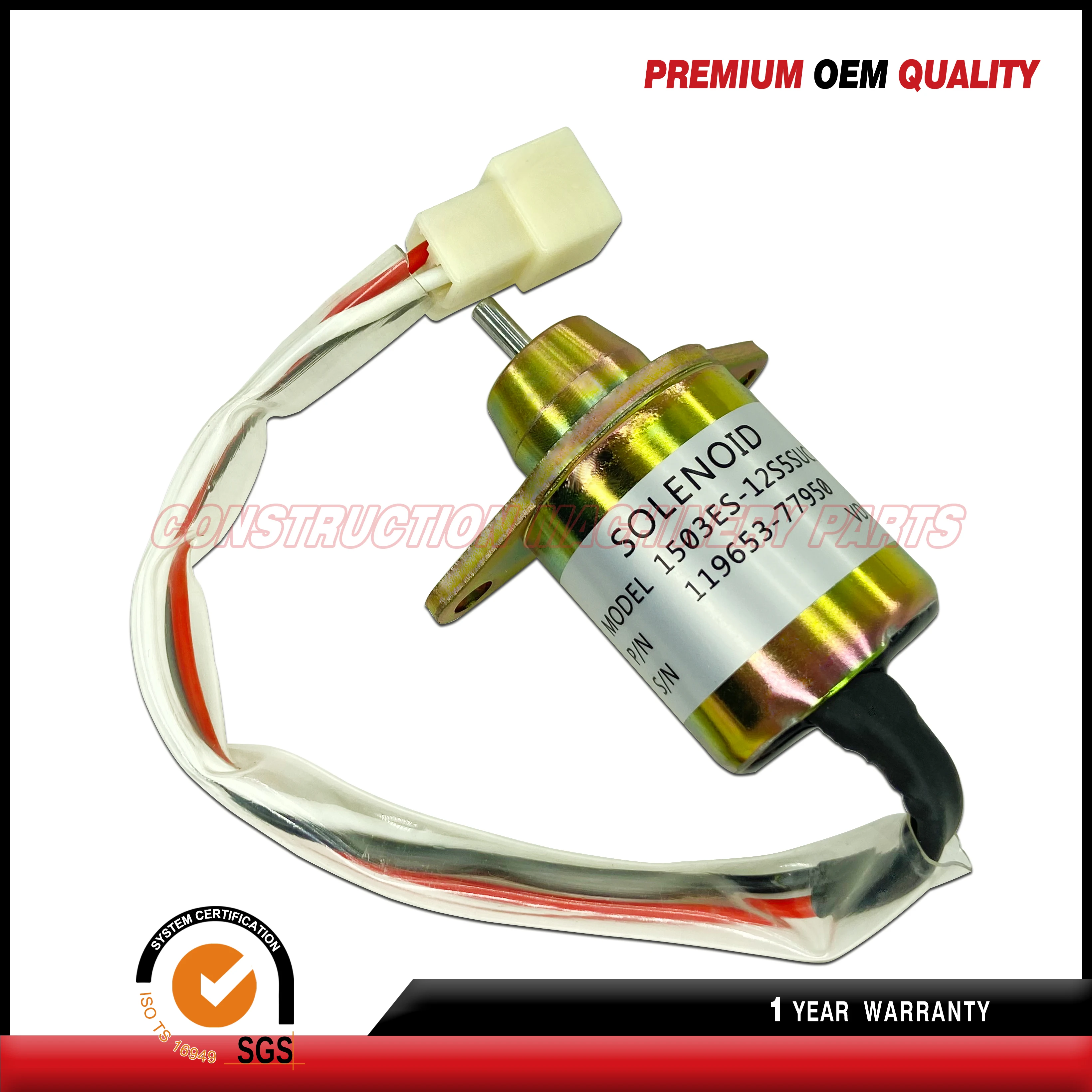 В наличии стопорный электромагнитный клапан 12 для двигателя Yanmar 1503ES 12S5SUC5S 119653