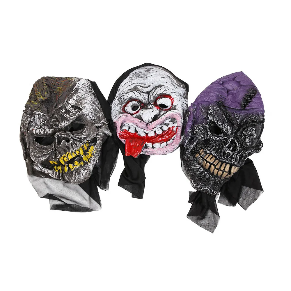 Хэллоуин ужас виниловый головной убор призрак лицо череп маска ужавечерние