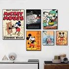 Картины на холсте из мультфильма Disney, постеры с Микки Маусом, Дональдом Даком, милые Мультяшные принты, настенные картины для гостиной, домашний декор