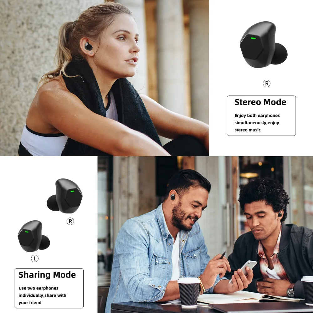 

True Wireless TWS 5.0 Bluetooth Earphone with ANC Noise Cancelling BQC35