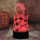 Kimetsu без Yaiba Tanjiro камадо рисунок 3D светодиодный светильник Иллюзия ночной Светильник многоцветный пеленального столика Декор Lampara аниме акриловое волокно