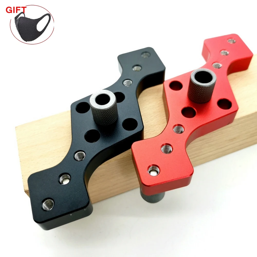 

Pocket Hole Jig Kit 6/8/10mm Woodworking Vertical Hole Locator Self-centering Doweling Drill Guide for Carpentry Puncher Tools