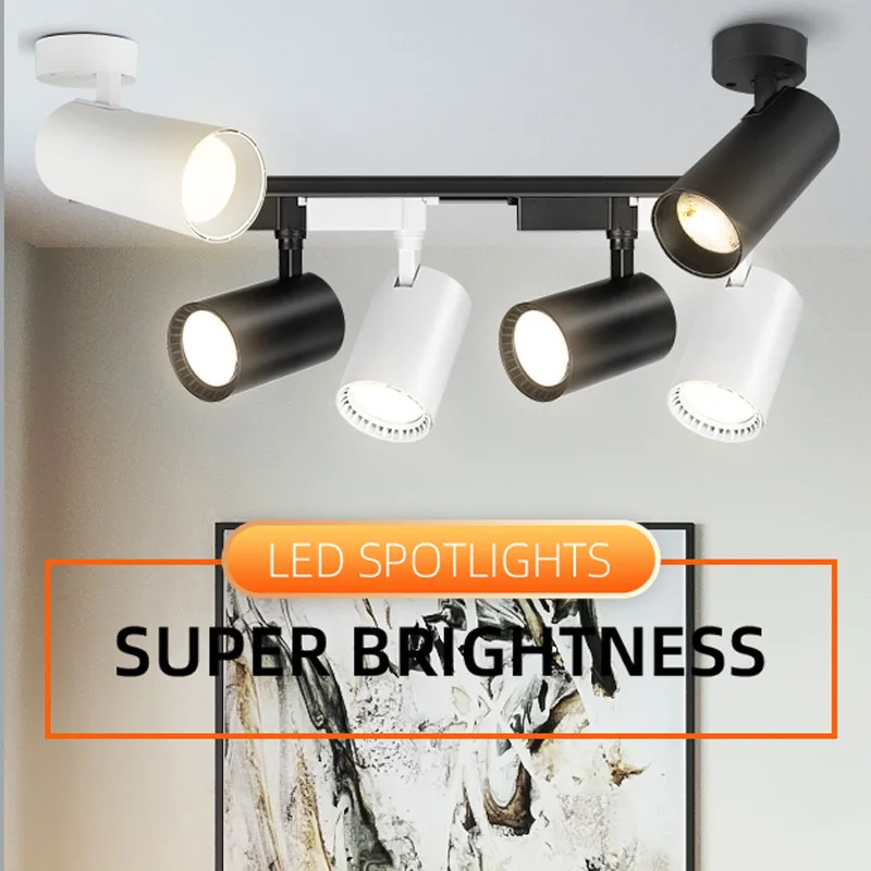 Светодиодный Трековый светильник 220 В направляющий для поверхностного монтажа 12