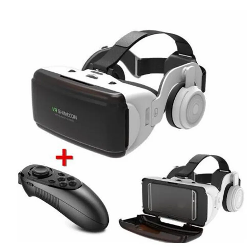 Очки виртуальной реальности Shinecon шлем 3D Google Cardboard с контроллером для смартфонов