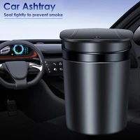 car auto ashtray with cover multi function vehicle interior ashtray light storage case creative household car interior supplies