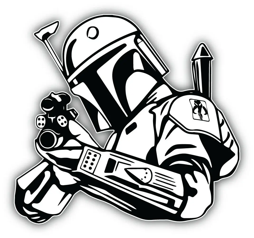 

Fuzhen Boutique Decals Exterior Accessories Funny Car Stickers Planet Cartoon Sith Trooper Bumper Decal Personality Decoration