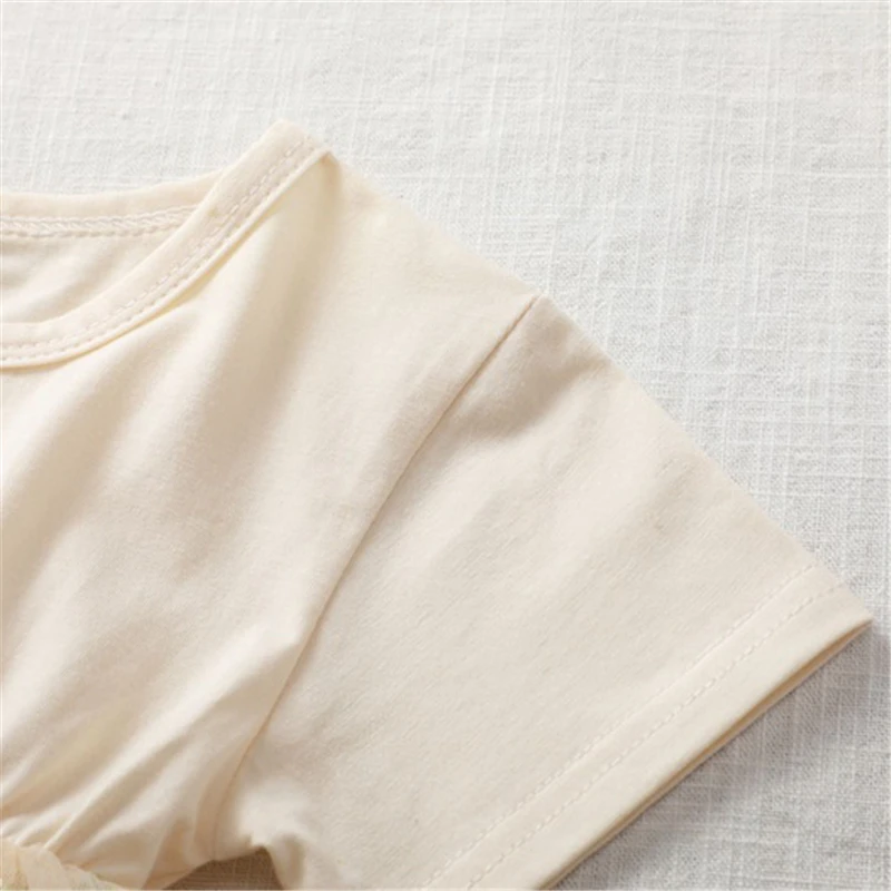 Новинка Корейский комбинезон с короткими рукавами для маленьких девочек Детский