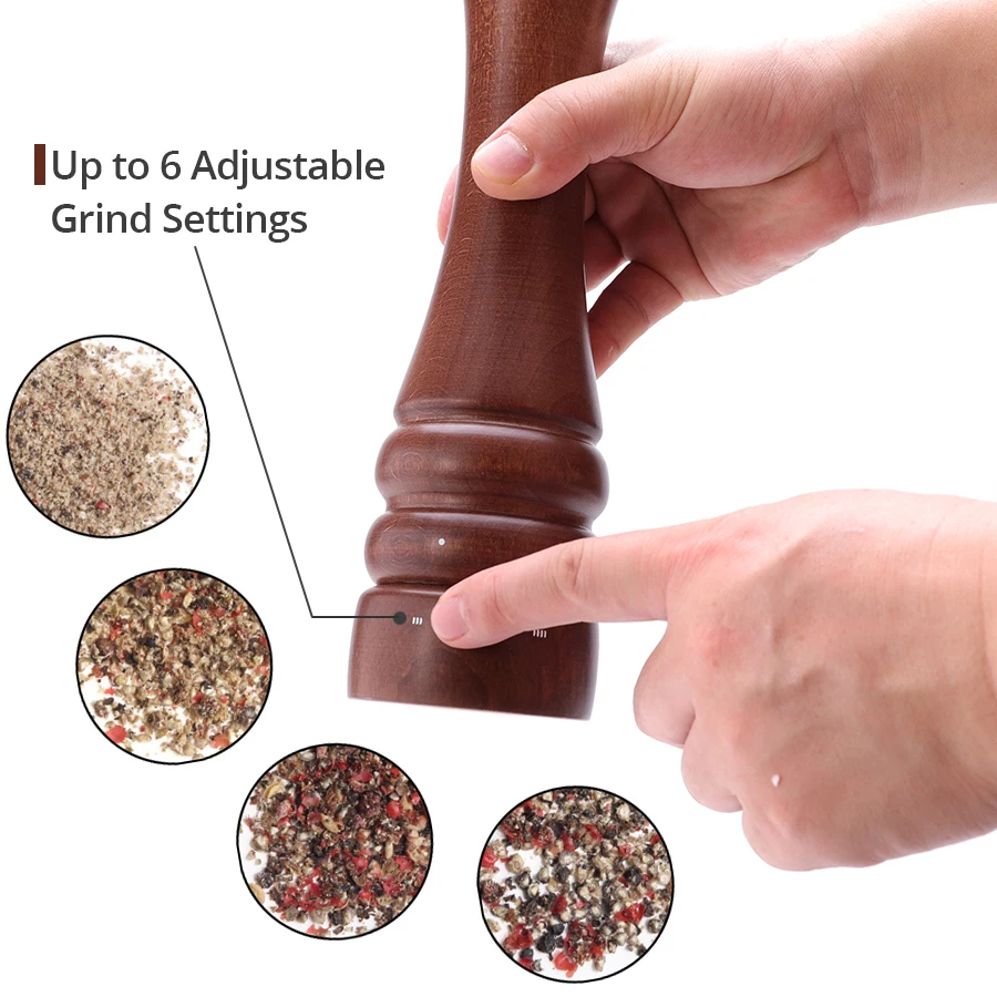 Leeseph перцемолка деревянная мельница включает прецизионный механизм|Мельницы| |