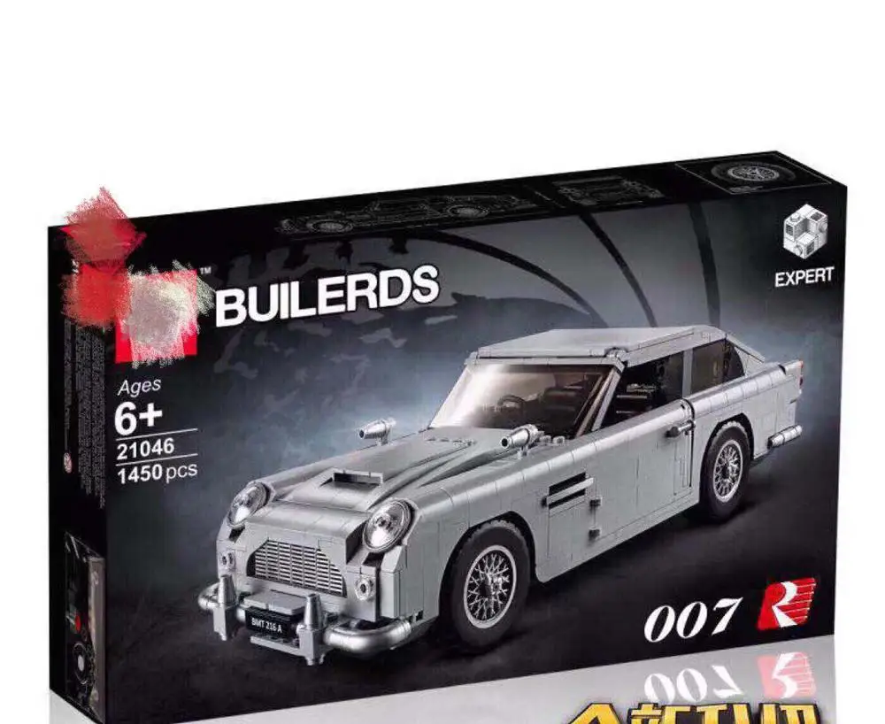 DHL LP 21046 создатель Джеймс Бонд известный автомобиль Aston Martin DB5 Technic модель автомобиля совместимый hot weels 10262 кирпичный строительный блок