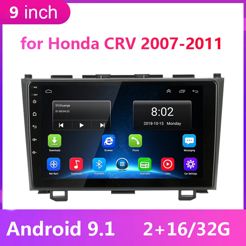 Автомагнитола с GPS навигацией 2 Гб + 16/32 ГБ 9 дюймов Android 1 2Din для Honda CRV 2007 2008 2009 2010