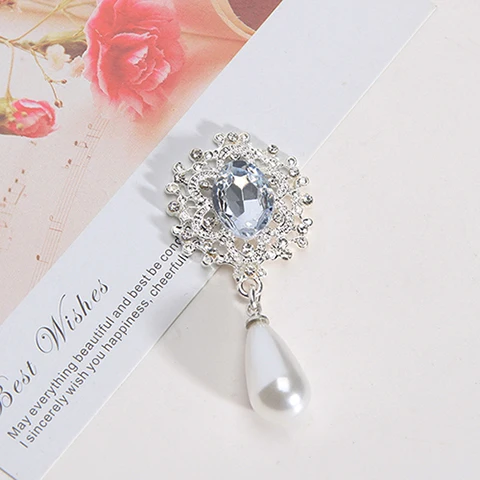 2piece pearl pendant Пуговицы с жемчугом и стразами, пряжка с плоской задней частью, украшение для рукоделия, бант для волос, цветок, 2 шт./ - Цвет: 2piece pearl pendant