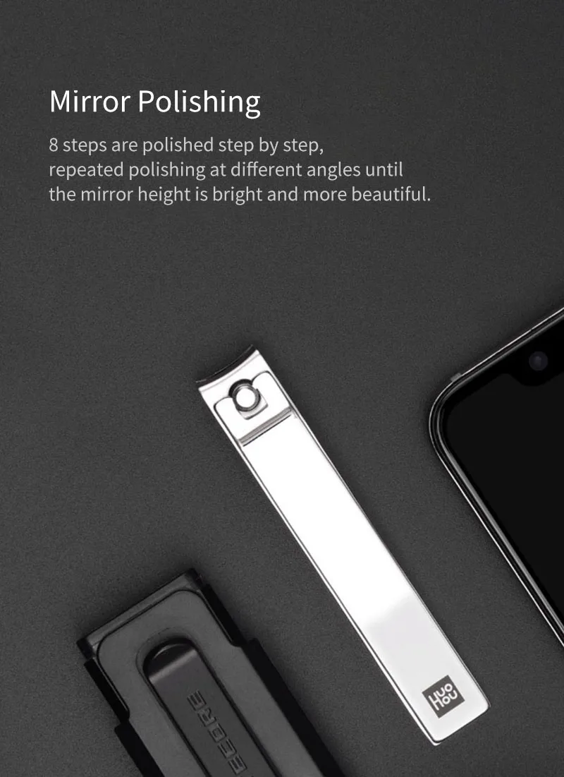 Xiaomi Huohou 5 шт. новые маникюрные кусачки для ногтей триммер для волос в носу портативный дорожный гигиенический комплект из нержавеющей стали набор инструментов для ногтей