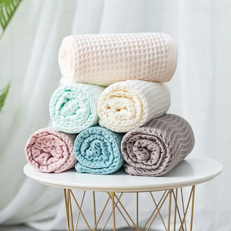 

28TA Cotton Waffle 70x140cm High Quality Bath Towels for Adult Soft Absorbent Household Item Bathroom Quick Dry Toiletries