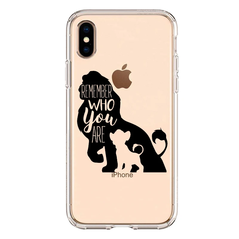TPU Милый мягкий силиконовый чехол из ТПУ с изображением короля льва Simba для телефона iPhone XS MAX 6 6S 7 8 Plus X XR прозрачный чехол - Цвет: TPU