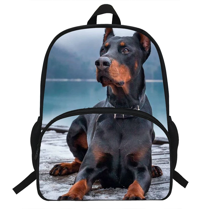 

16Inch Animals Doberman Kids Backpack School Bags For Girls Anime Backpack For Teenager Kids Backpack Mochila
