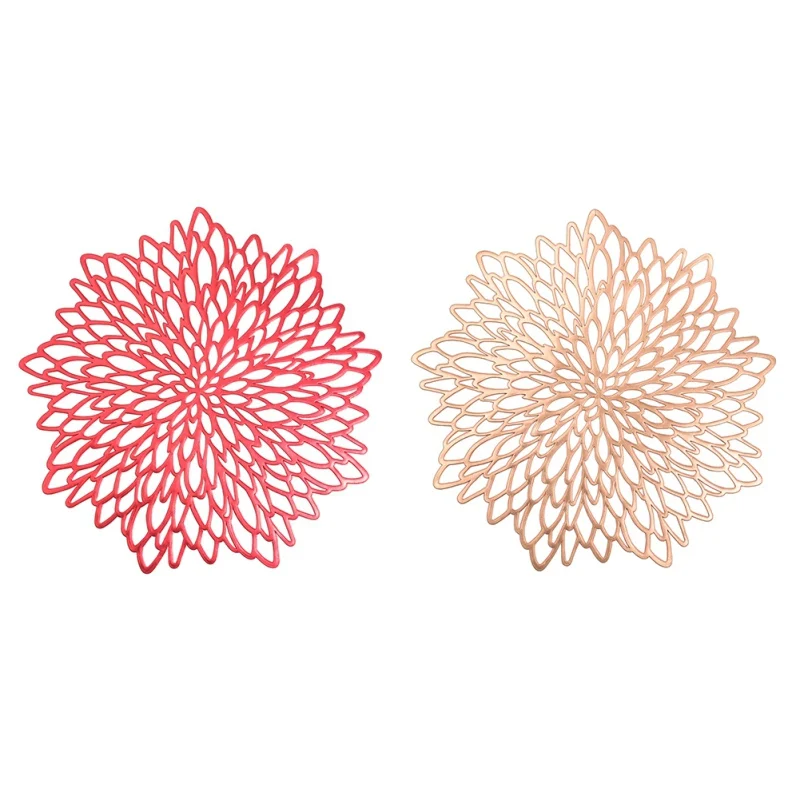 Hollow PVC Doily For Dining Thermal Insulation Table Non Slip Shape Round Coaster Pads Bowl Rug Home Decor | Дом и сад