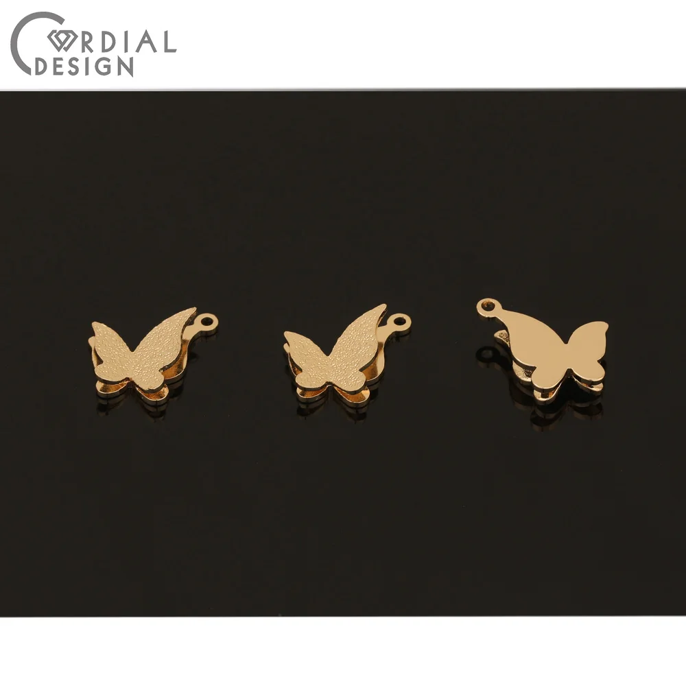 

Cordial Design 100Pcs 11*13MM Jewelry Accessories/Charms/DIY Making/Copper/Butterfly Shape/Hand Made/Earring Findings/Pendant