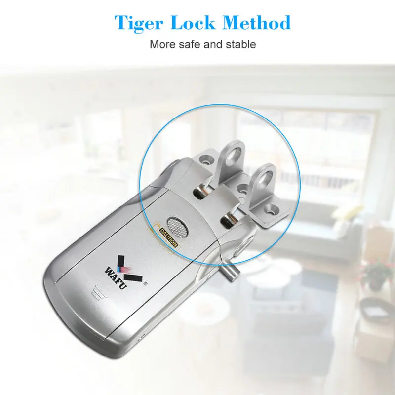 WAFU 018W WIFI Smart Door Lock Wireless Remote Control Security Invisible Keyless Intelligent iOS Android APP Unlock | Безопасность и