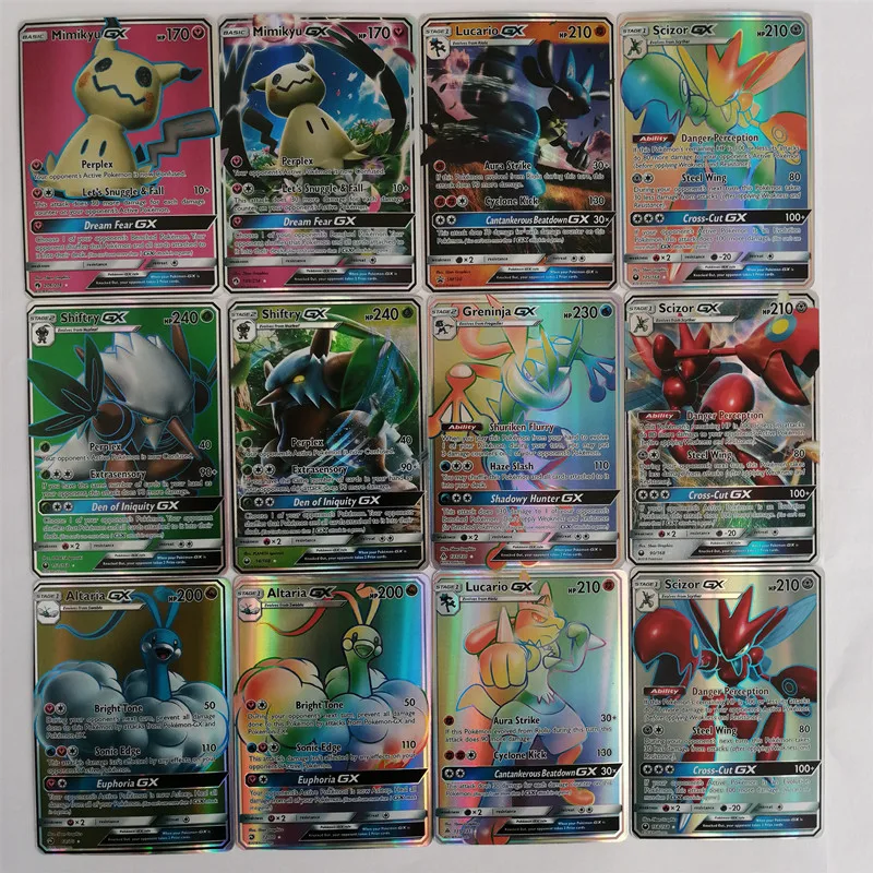 200 шт. 100 50 25 10 GX Мега Сияющий TAKARA TOMY карты игры битва карт торговые игра детская