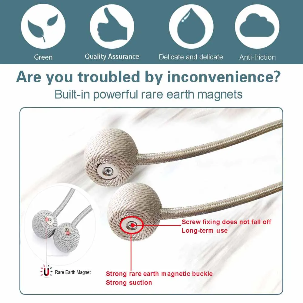 2 шт. пара магнитных штор фиксаторы для дома кухни офиса прозрачные затемняющие