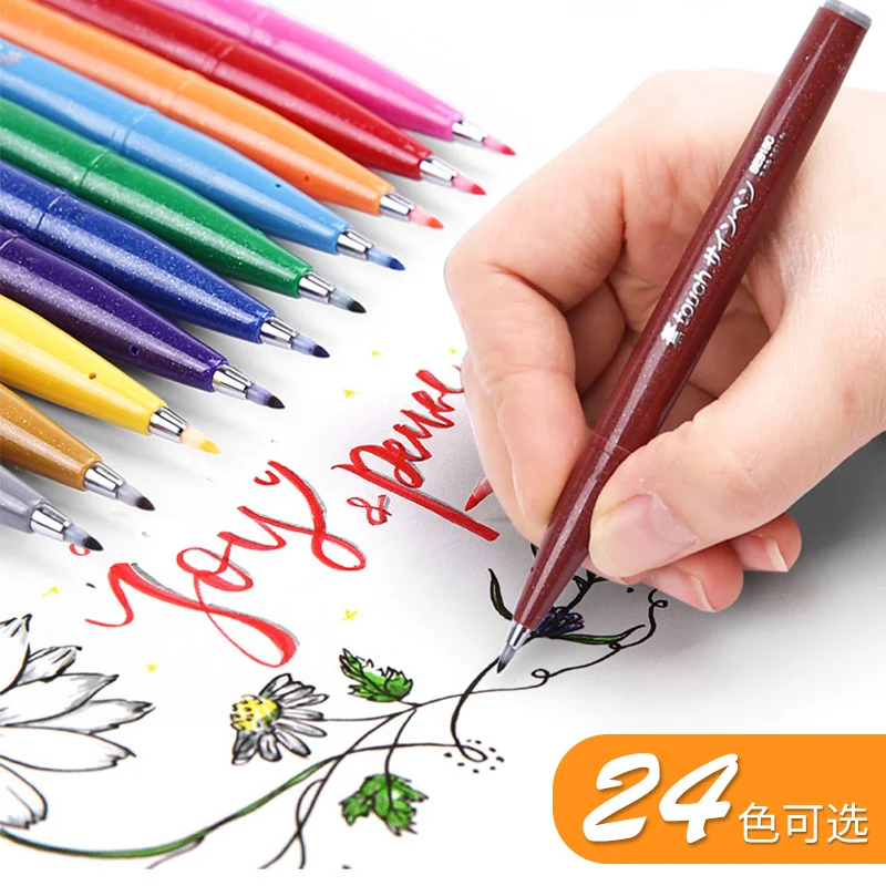 Японская ручка для рисования Pentel Arts стилус с наконечником маркер каллиграфии
