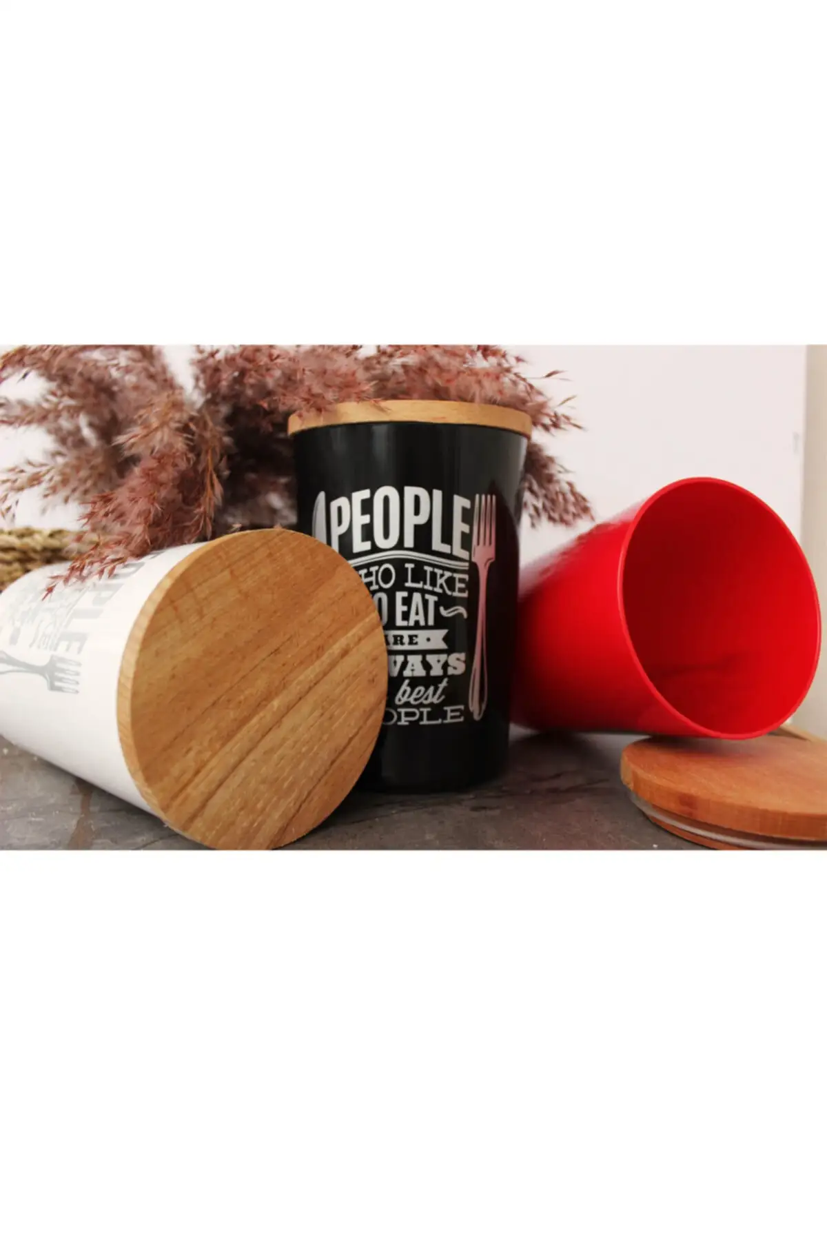 

3PCS Kitchen Baskets Set Food Storage Container Fresh Food Bowl Storage Organization Bamboo Lid Storage Box