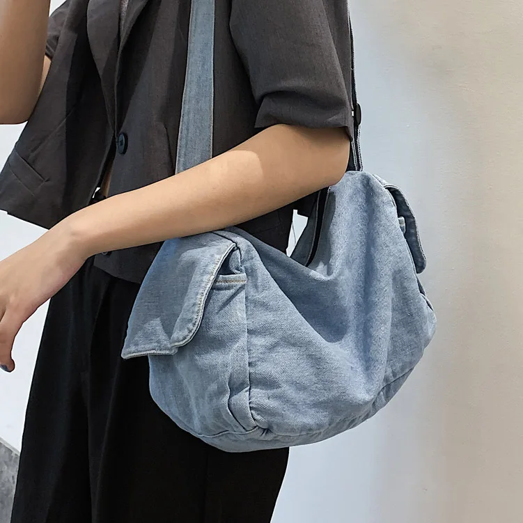 

New Arrive Fashion Jeans Denim Shoulder Bag 2020 Women Handbags And Purse Crossbody Messenger Bags For Women Bolsos Mujer