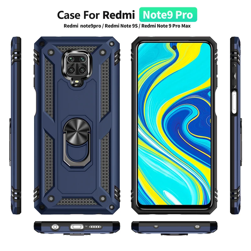 Противоударный бронированный чехол для Xiaomi Redmi Note 9S Pro 9T 8 Mi 9 Lite 8T с жестким