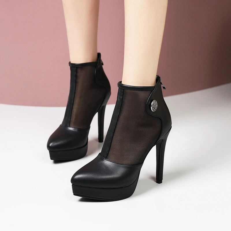 

TAOFFEN Summer Women Sandals Shoes Sexy Thin High Heels Back Zipper Shoes Women New Design Platform Lady Footwear Size 33-43