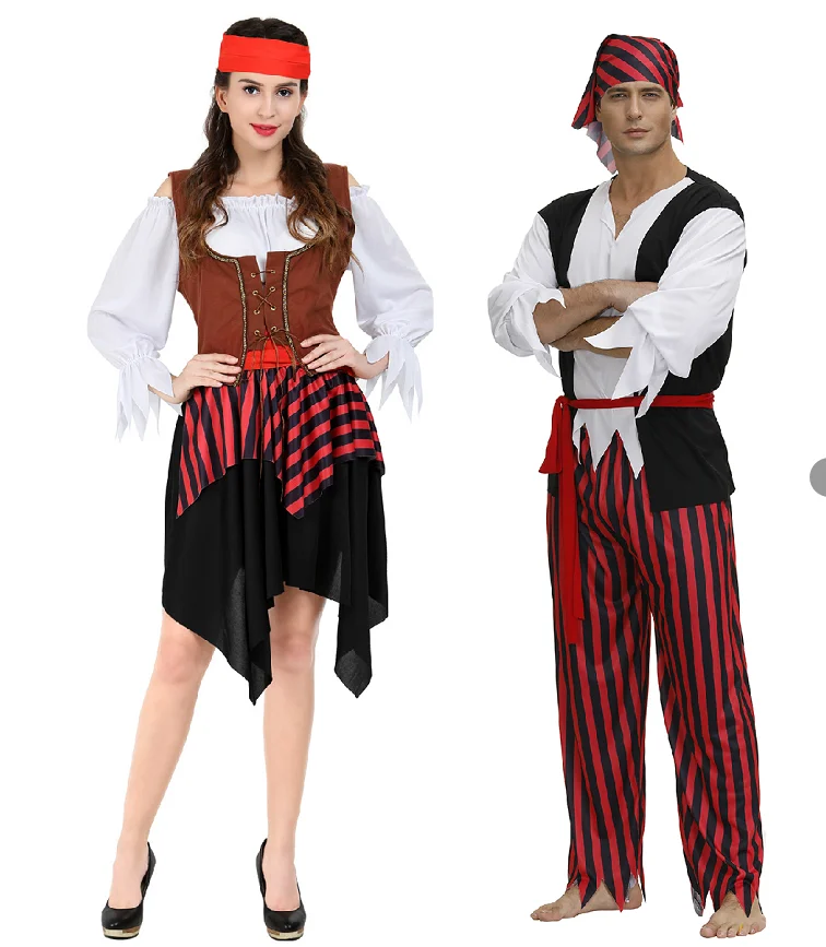 Пиратский костюм для мужчин пиратский Карибского моря косплей пирата на