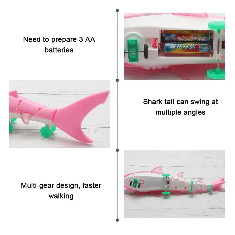 Светодиодный электронный механический Акула электрический светится в темноте