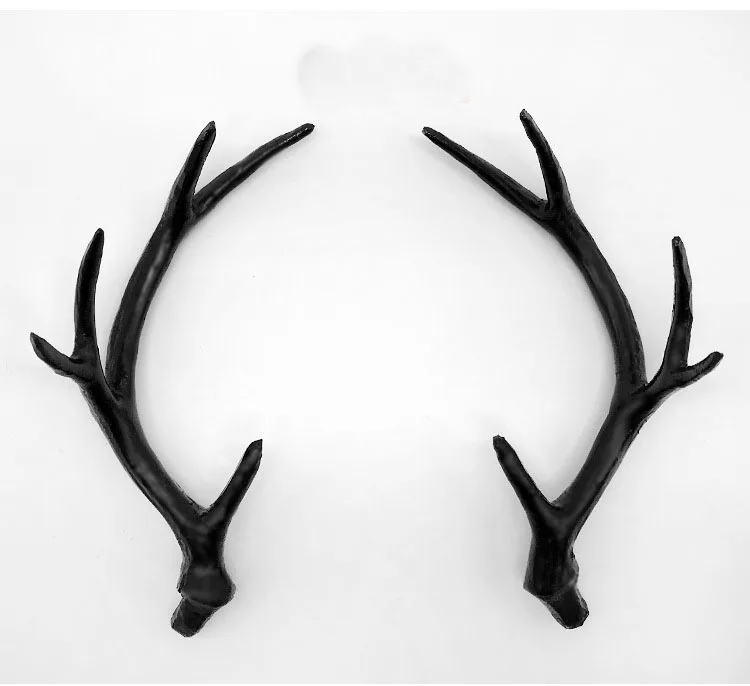 Черная Рождественская пара искусственный головной убор с рогами повязка на