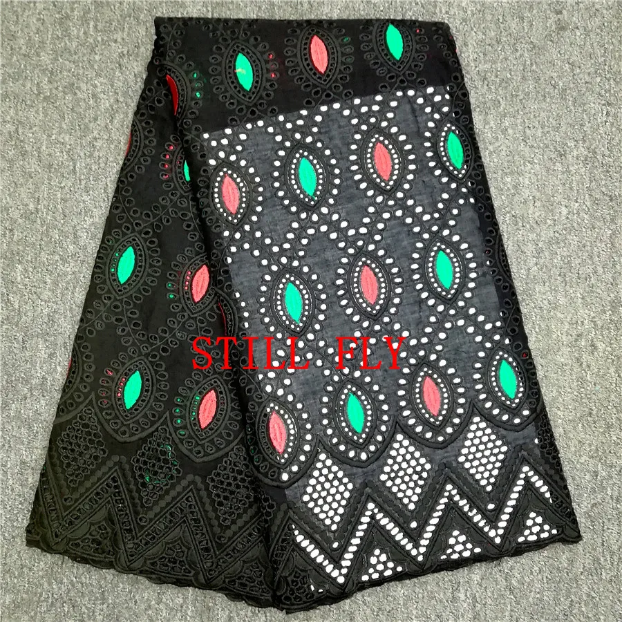 STILL FLY new arrival swiss voile lace in switzerland dubai fabric black african brocade cotton dry 5yards/lot | Дом и сад