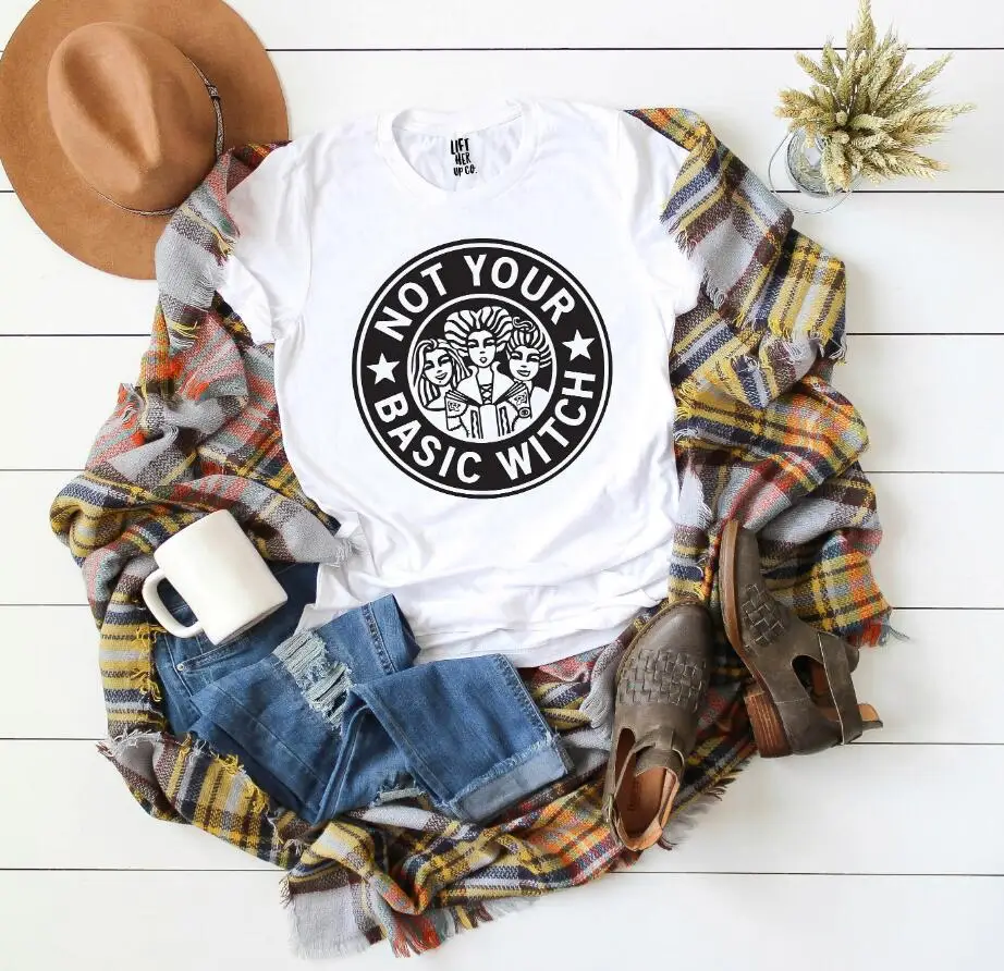 Забавный не ваш основной ведьма Повседневная футболка унисекс Лето Плюс Размер