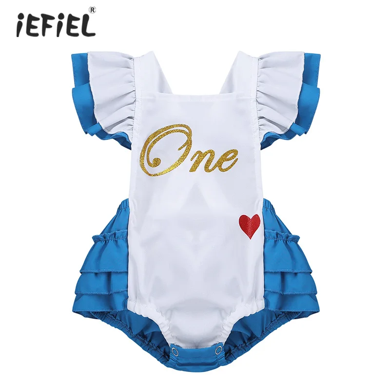 Комбинезон для маленьких девочек Одежда новорожденных комбинезон с оборками и