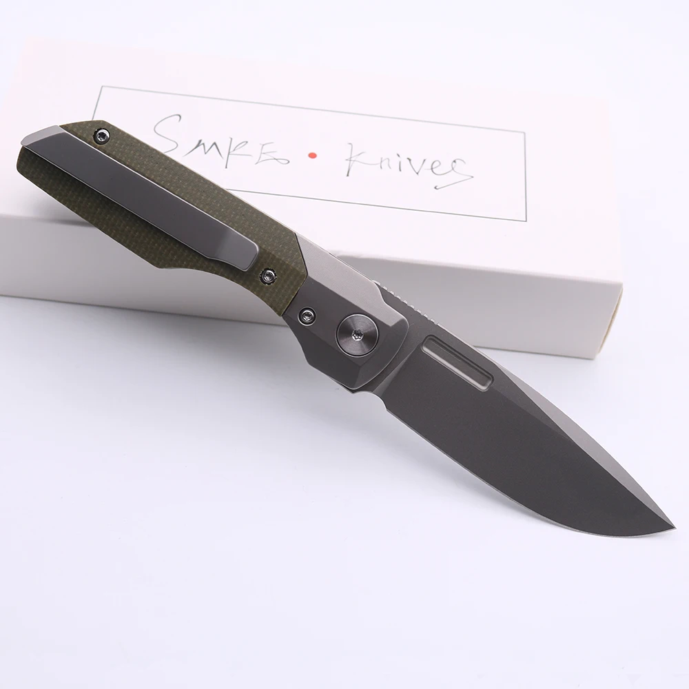Ножи SMKE на заказ складной нож Synapse Flipper лезвие M390 Микарта + титановая ручка
