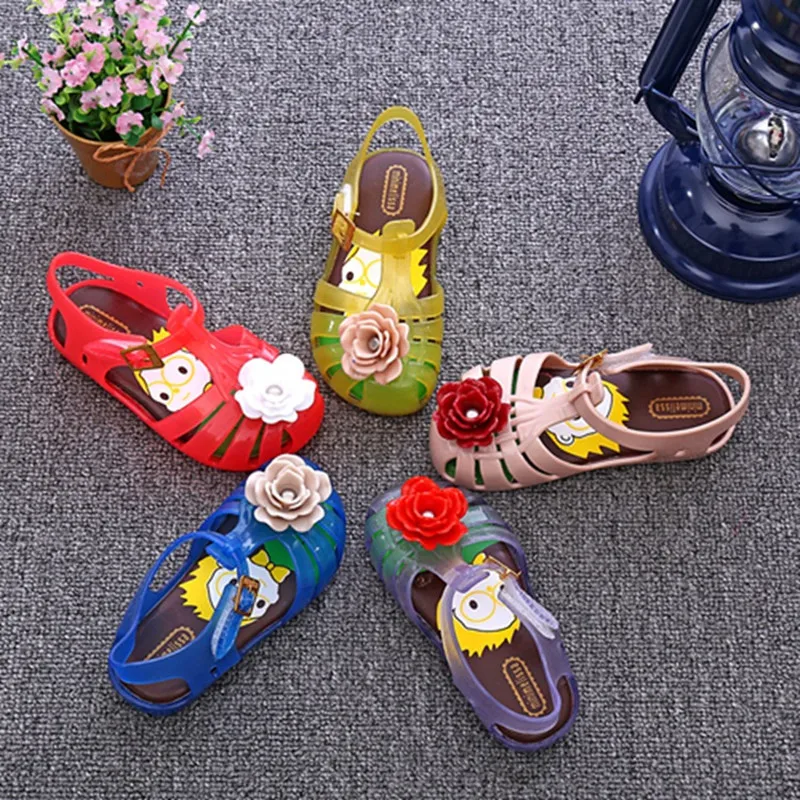 Детская обувь для девочек мини сандалии Melissa Roma детская принцессы с розами летняя