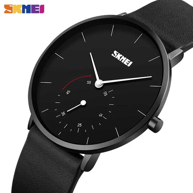 SKMEI мужские модные кварцевые часы высокая твердость стекло наручные