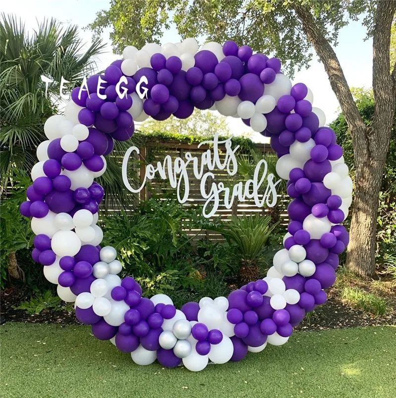 165 шт дамские свадебные украшения шар гирлянда арочный комплект белый фиолетовый