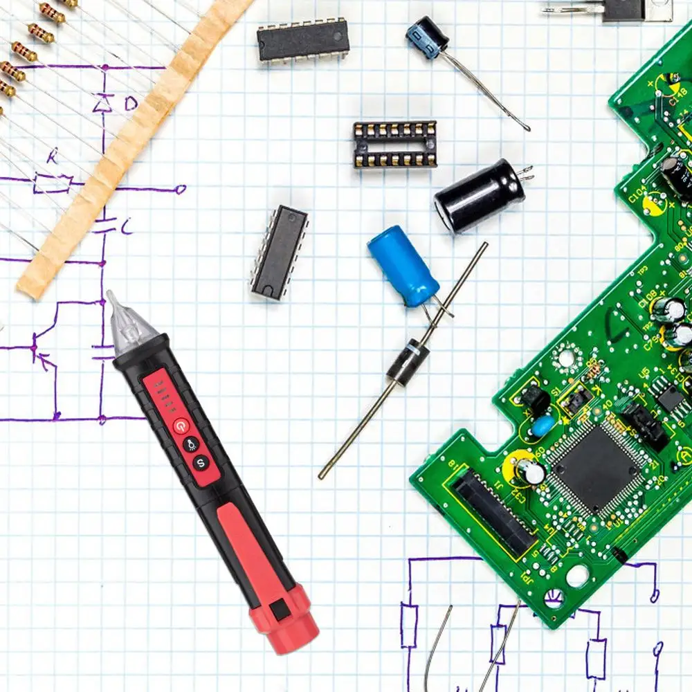 Тесты карандаш Non-контактный тестер er Мощность 2 х ААА Батарея вольт AC измерение