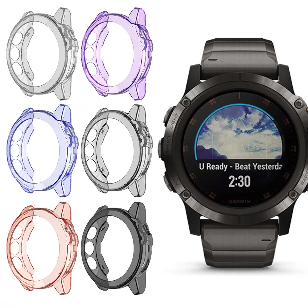 Mosunx мягкий ультра тонкий кристально чистый ТПУ защитный чехол для Garmin Fenix 5/5 Plus