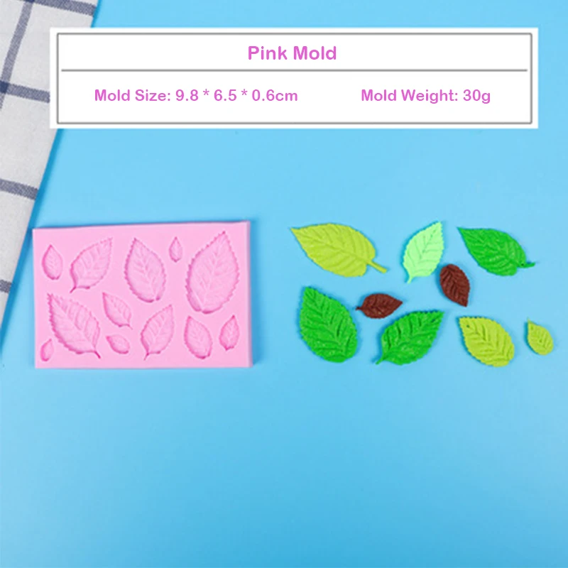 

leaves silicone mold Silica Gel Mold Leaf Cake Soft Pottery Diy Baking Resin Clay Homemade Bakeware Cake Decorating Tools