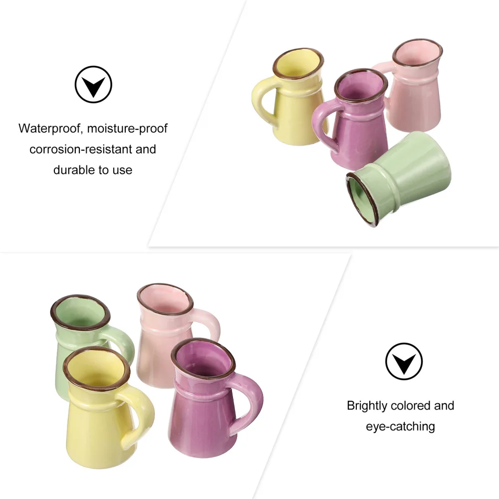 4 шт. цветочные горшки красочные фотообои маленькие горшки|Цветочные и кадки| |