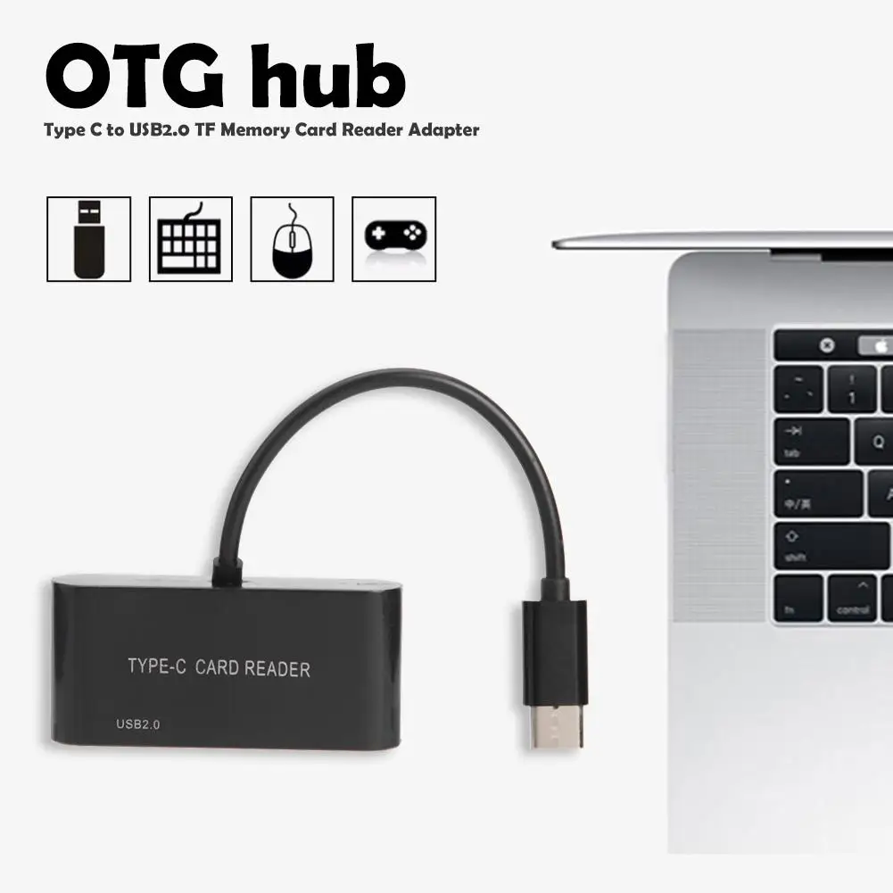 

USB 3,1 USB-C Тип C до USB 2,0 концентратор TF устройство чтения карт памяти OTG адаптер для телефона Классический Цвета и простой и прочная конструкция