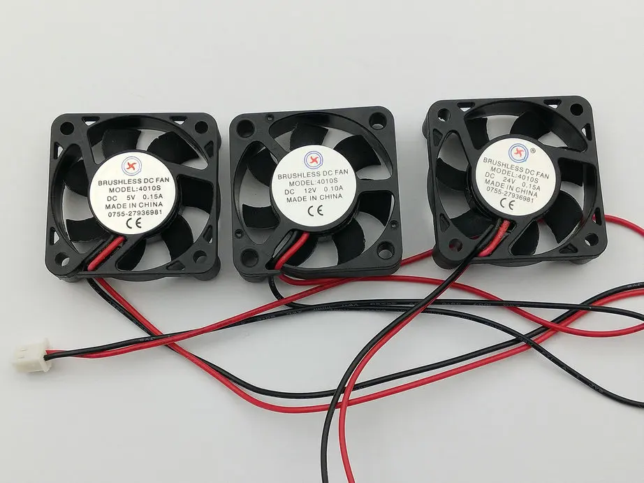 Бесщеточный вентилятор охлаждения постоянного тока 2 контакта 4010s 5 В/12 В/24 В 6