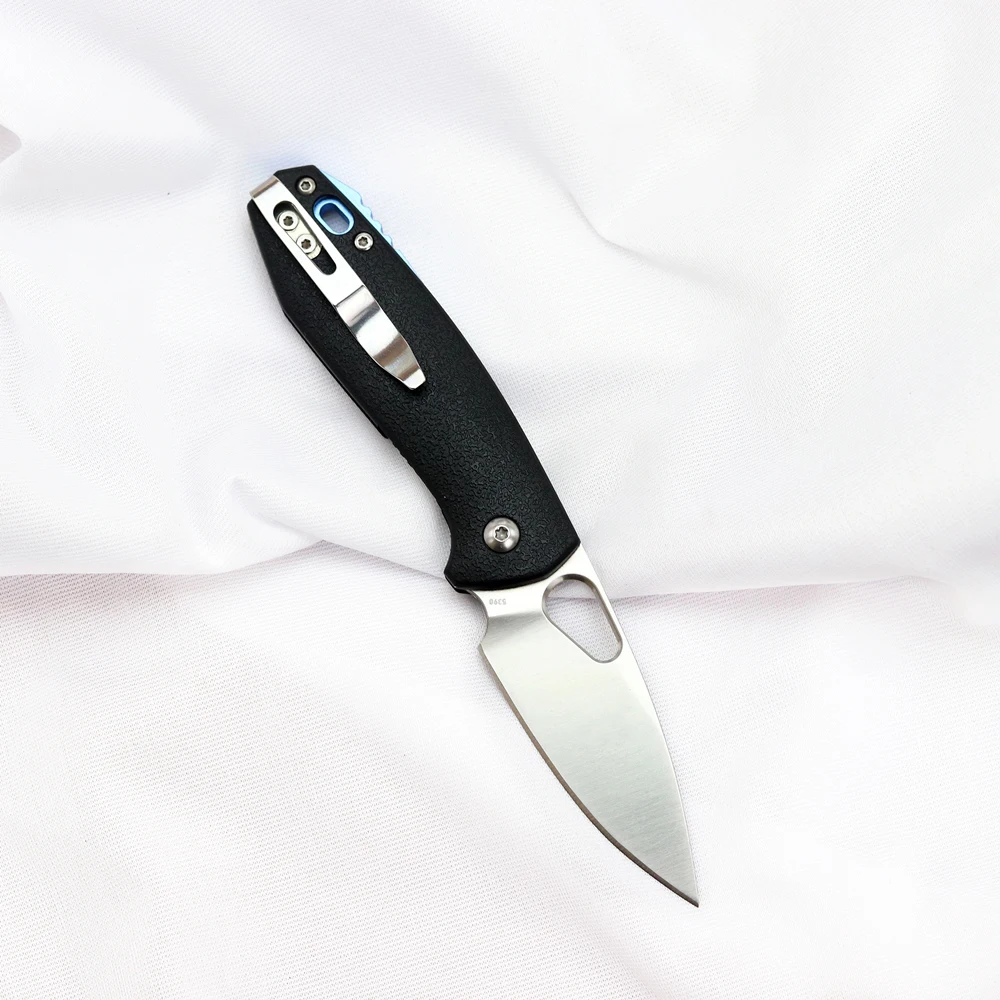 Складной нож JUNSHENG EDC OEM 5390 нейлоновый ручка из стекловолокна с лезвием 8Cr13MOV для