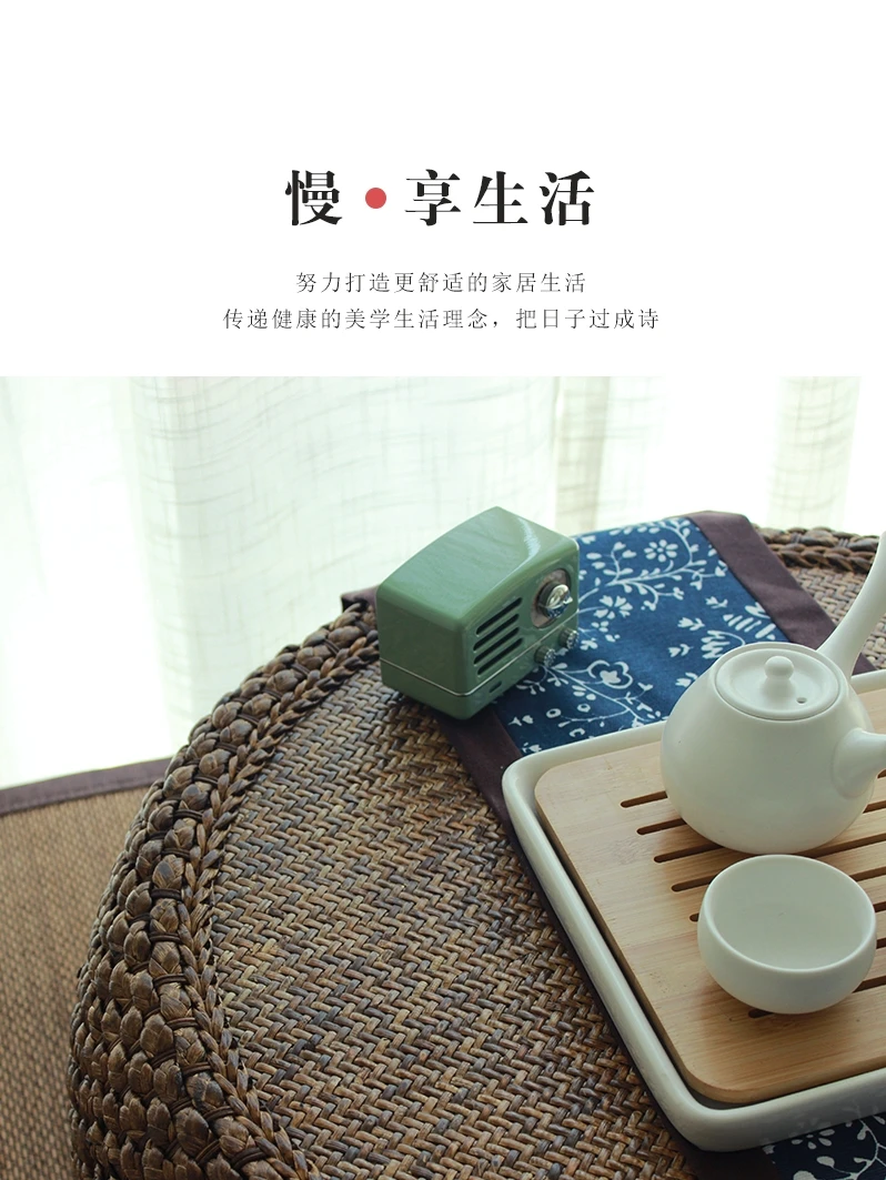 Furniture Living Room Manual Rattan Weaving Coffee Table Japanese Tea Multifunctional Minimalist Modern Side |