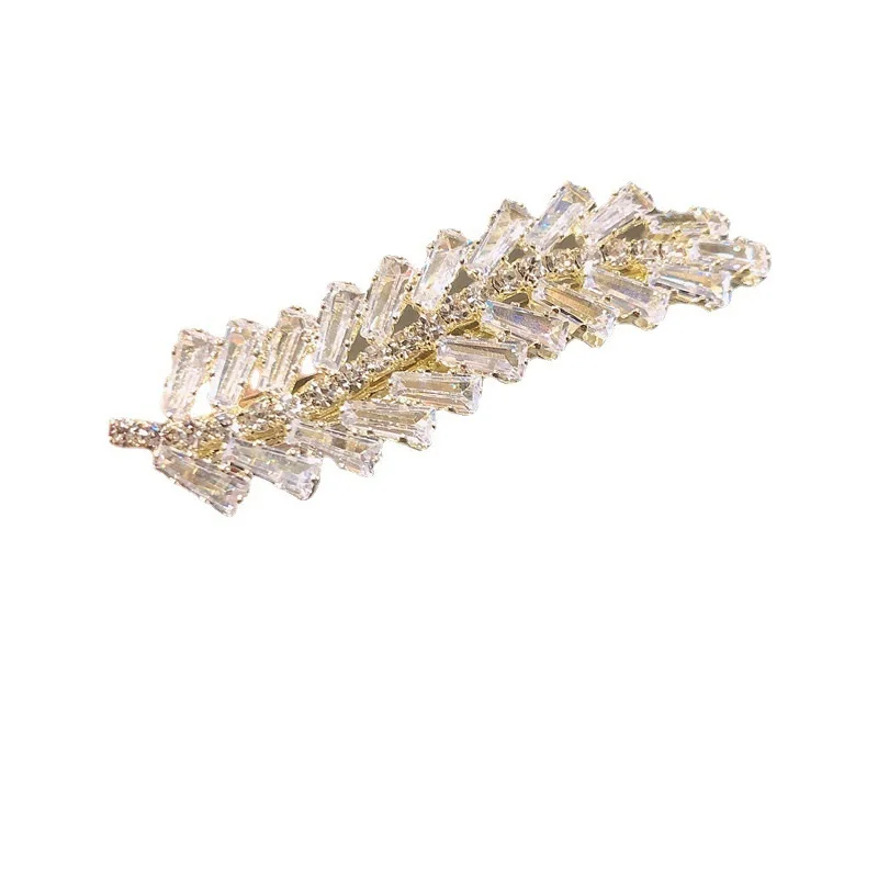 

Зажим для волос Женский, с фианитами и листьями